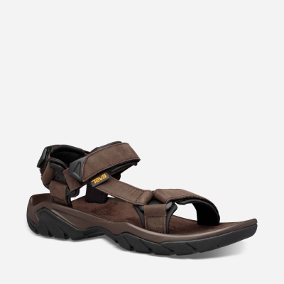 Teva Men's Terra Fi 5 Universal Leather Sandals Sale NZ (XRSND-8973)